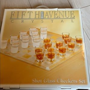 Shot glass checker set